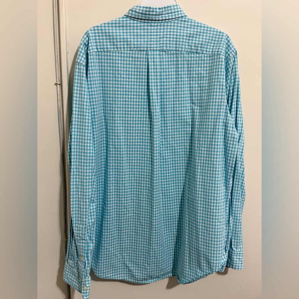 Ralph Lauren Shirt Men's XL Blue Gingham Plaid Classic Fit Preppy Flesh Pony - Picture 2 of 8